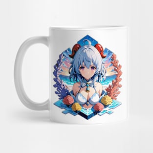 Beach coral girl Mug